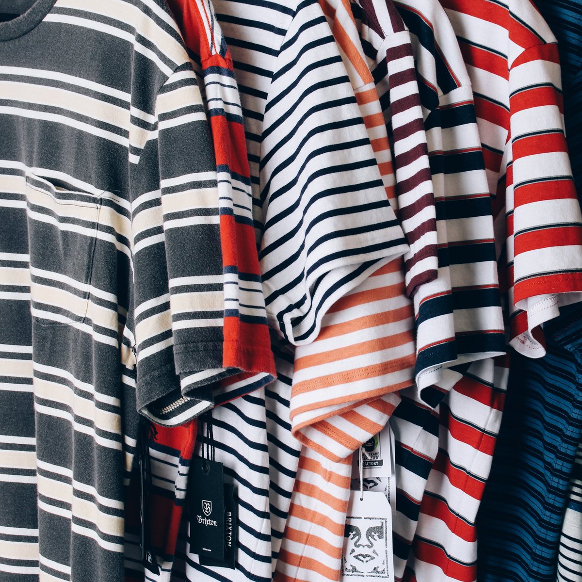 Cooshti's tweet photo. We got Stripes! Stussy, Edwin, Carhartt, Brixton, Parlez &amp; More https://t.co/HfeIUfFwjF #stripes #streetwear #summer #bristol #tees #brixton #stussy #edwin #carhartt https://t.co/ZWkfrsUJ2G