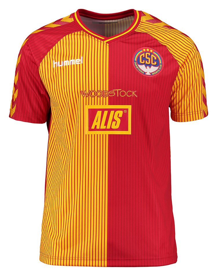 hummel Twitter: jersey-design with inspiration from 1986. Christiania Sports Club home in red and yellow - the of Freetown Christiania #sharefootball 💛💛💛| https://t.co/Vbj7CwO3Qi https://t.co/c4iWwJ1HWL" /