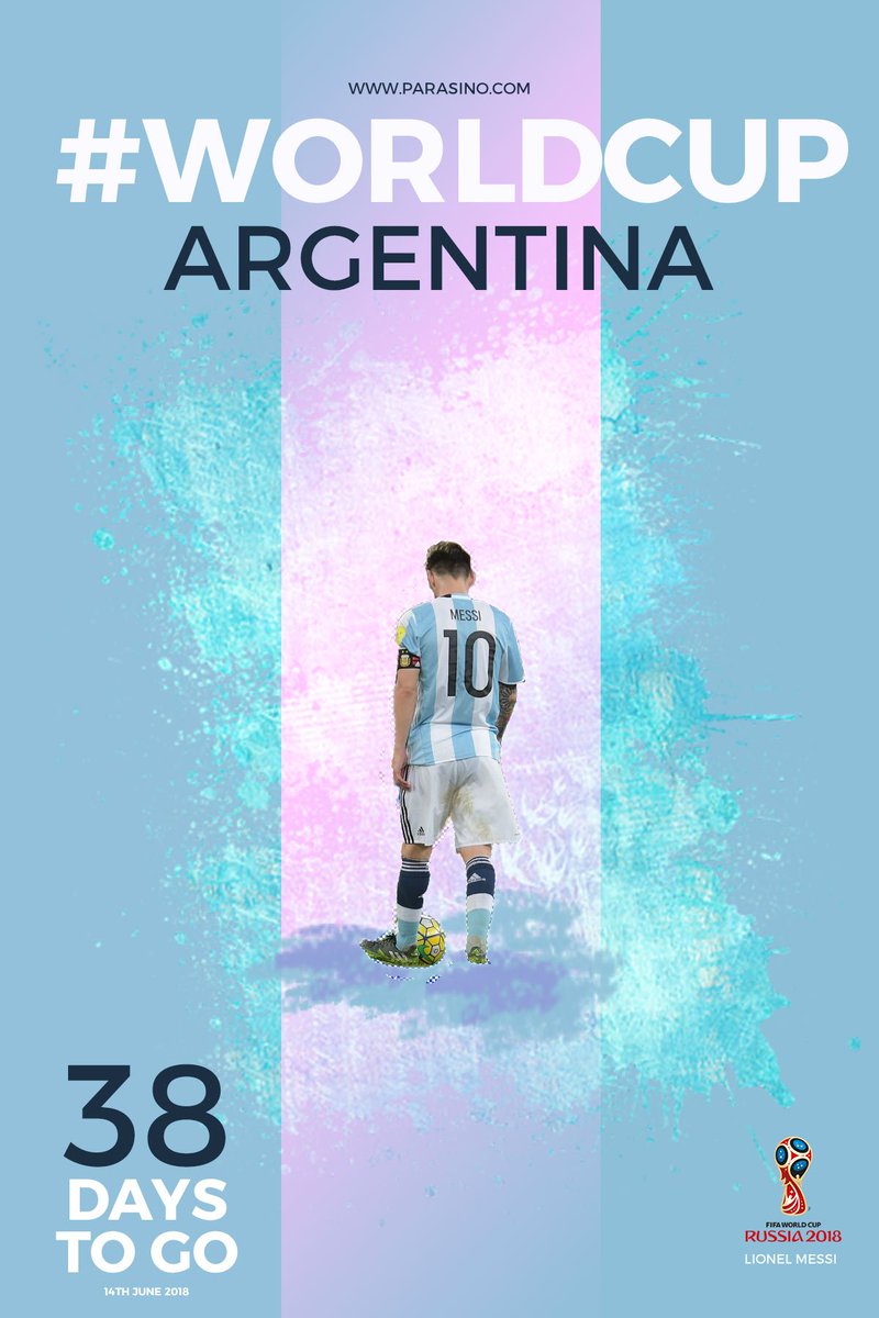 Parasino_com's tweet photo. 38 days to GO !
#WORLDCUP #WORLDCUP2018 #parasino #argentina @messi
https://t.co/irXCjPsd0P https://t.co/kP5GfKiaCl