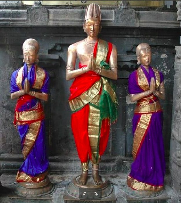 TrueIndology's tweet photo. "And then the great king Krishnadevaraya had a copper image made of himself with his hands folded in respect, so that he could always remain standing there in the eastern doorway to attend on his Lord God Venkateshwara"

-Rayavachakamu (16th century) https://t.co/F27JSyxQEB