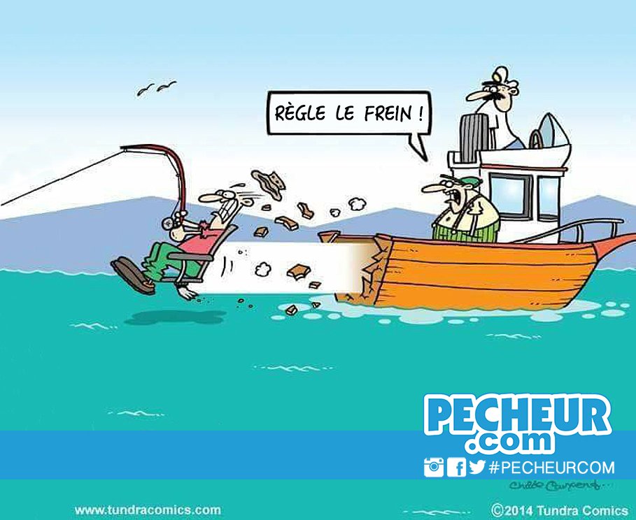 Pecheurcom's tweet photo. Toujours bien régler son frein, au cas où... (crédit photo Tundra Comics) https://t.co/sPQNmN6DW7