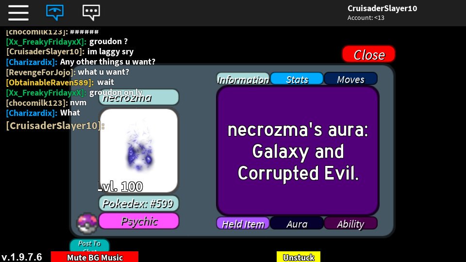 I Have A Leaked Or Unprogrammed Necrozma In Project Pokemon