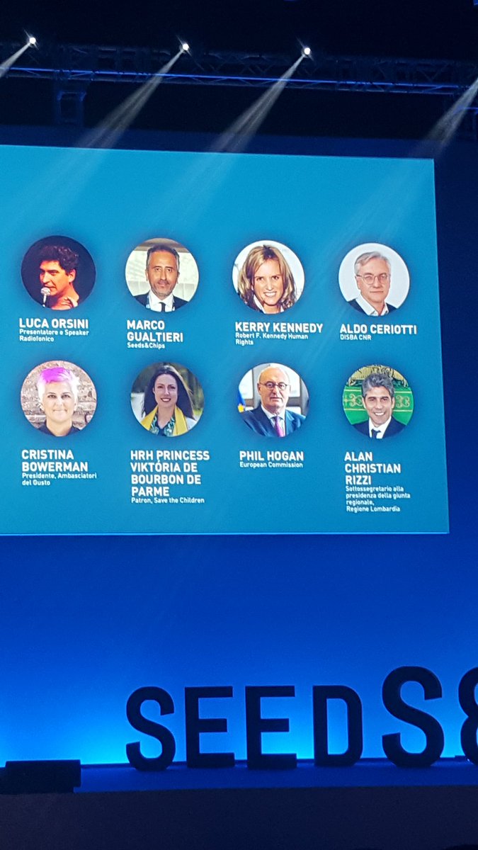We are almost ready to start ! 
Who are we meeting today?
#SaC18 #foodtech #FoodInnovation #agtech
- Luca orsini
<a href="/_MarcoGualtieri/">Marco Gualtieri</a> our chairman and founder 
<a href="/KerryKennedyRFK/">Kerry Kennedy</a>
Aldo Ceriotti 
@cribowerman 
 @viktoriabourbon
@PhilHoganEU 
Alan Christian Rizzi