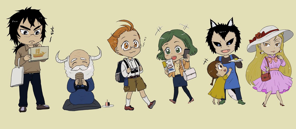 십이대전 낙서 十二大戦 휴일의 모두들 休日の皆 내가 왜 이걸 그리기시작했지..? 생각하면서 그림... ㅠ_ㅠ 근데 이런 일상내용으로 서비스외전같은...