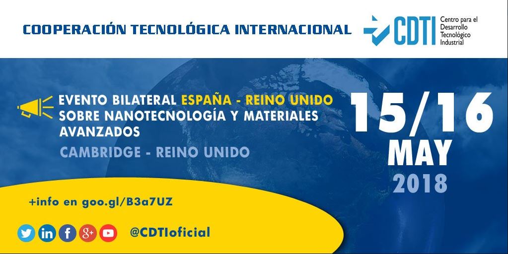 ukinspain's tweet image. 🔬Los días 15 y 16 de mayo tendrá lugar un evento de cooperación tecnológica bilateral entre 🇬🇧y 🇪🇸sobre #nanotecnología y #MaterialesAvanzados
Aquí puedes inscribirte 👉goo.gl/6iFttX