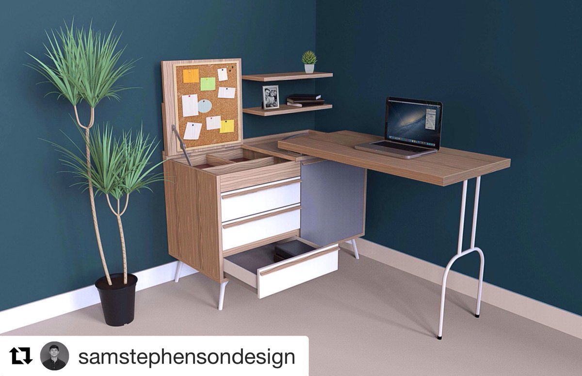 CovID2018's tweet photo. Final University Project: BoxOffice is a space saving workstation designed for smaller homes #reshapingid #reshapingproduct #covid18 #productdesign #furnituredesign https://t.co/wyzqnLELLD