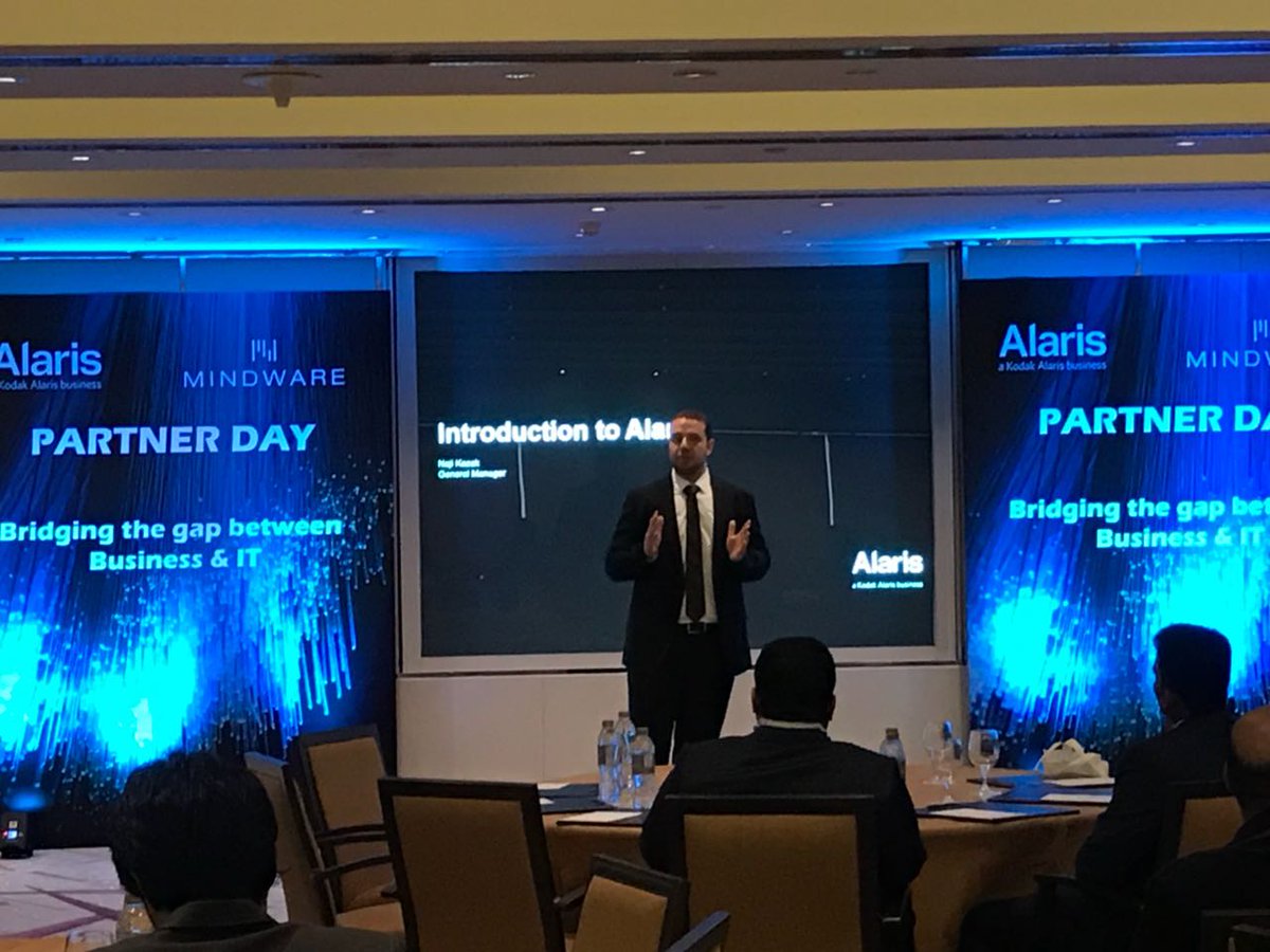 MindwareVAD's tweet photo. Naji Kazak, Alaris GM META, Samer Mihyar, Alaris Field Marketing Manager and Gracia Sabbagh, Alaris BDM, taking our partners through the story of Alaris - a Kodak Alaris business and the Alaris product portfolio. Check this space for more updates!
#MindwareEvent #Mindware https://t.co/Q8KhRByMg3