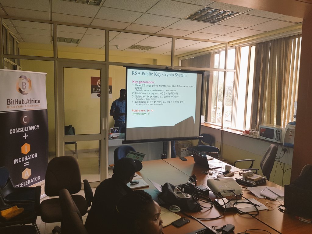 BitHubAfrica's tweet image. @Whive #WhiveAcademy #BlockchainProgramming Pilot Course underway #RSA Public Key Crypto System #FinancialAccess #EnergyAccess
