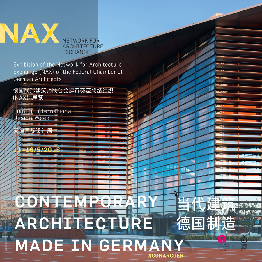 NAXarchitektur's tweet photo. This year our #NAXExhibition "CONTEMPORARY ARCHITECTURE. MADE IN   GERMANY" will be shown at the @tdw_tianjin Tianjin International Design  Week  in  Tianjin/China. Over 100 projects from 35 leading German  architects and  planners are shown from May 11th -16th 2018. #NAX https://t.co/5k7D0WopPH