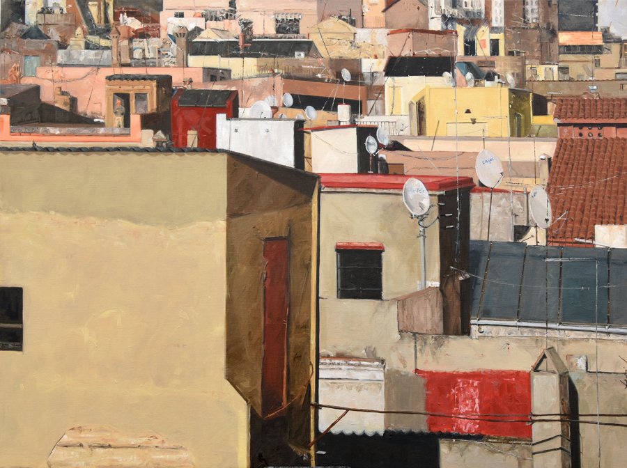 Barcelonink's tweet photo. Views to the neighborhood of "Santa Caterina i La Ribera". Painting the life that happens on the roofs of my city is one of my passions
···
#roofs #views #barcelona #ciutatvella #architecture #art #oilpanting Districte de Ciutat Vella https://t.co/Eco2loUMFY