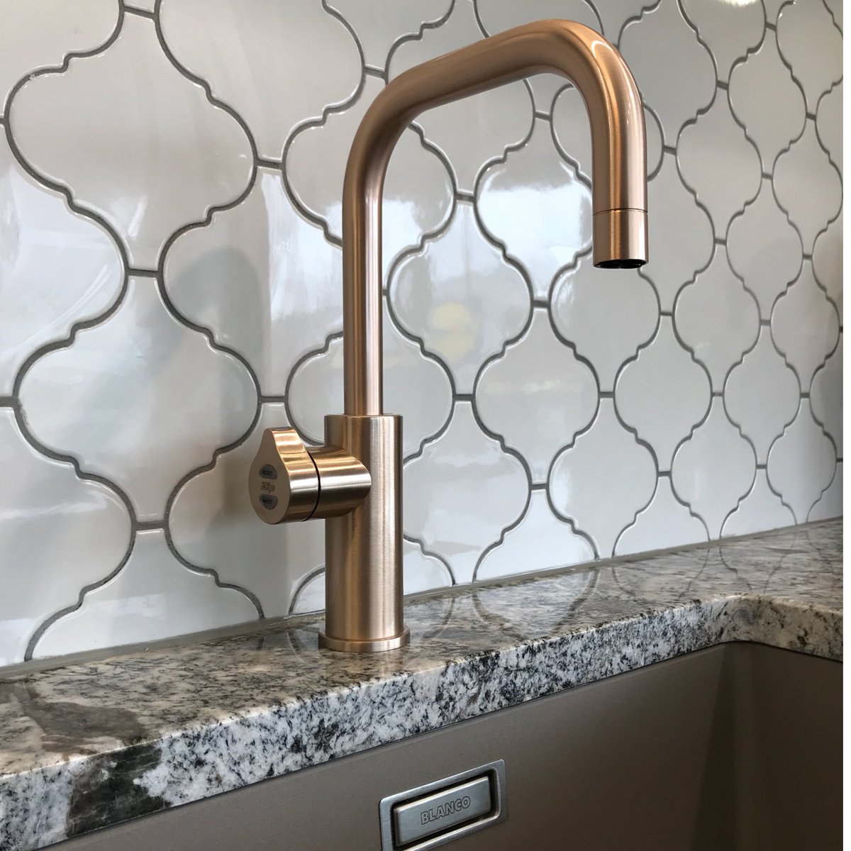 We love this new addition to our showroom! The #ZipHydroTap dispenses chilled, boiling &amp; sparkling water and comes in 12 stunning finishes, including the beautiful Brushed Rose Gold example we have in our showroom.