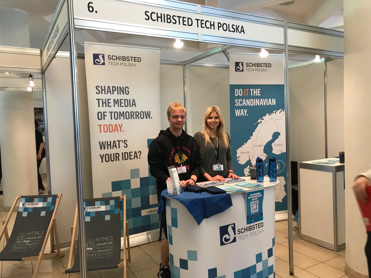 SchibstedPolska's tweet image. Come &amp;amp; meet us at Trójmiejskie Targi Pracy  - we&apos;re at the booth number 6!
We&apos;ve got a cool quiz waiting for you &amp;amp; the guide helping you to get the best #summerinternship in #IT! 🌴
#codethatmatters