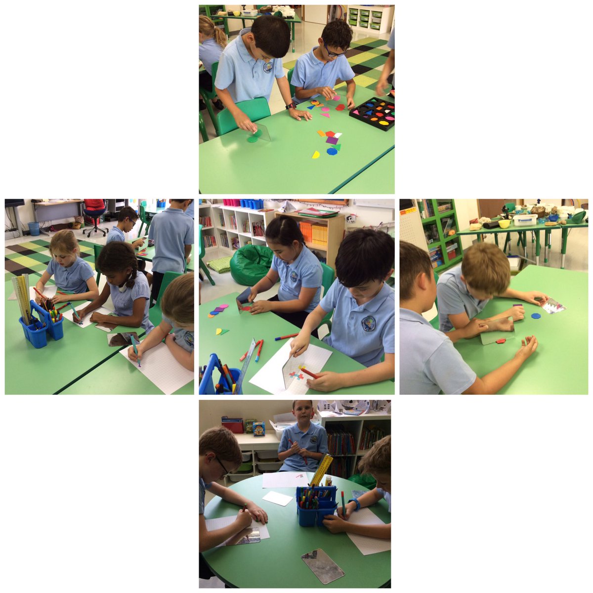 Claire Skyme (@mrsskyme) on Twitter photo Investigating symmetry in shapes and patterns <a href="/ISGSVS/">Sara Village School</a> @NicoleFedio #isglearns Investigating symmetry in shapes and patterns <a href="/ISGSVS/">Sara Village School</a> @NicoleFedio #isglearns