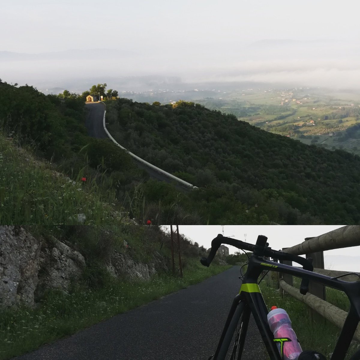 #goodmorning prima uscita all'#alba della stagione😀 @PolarBottle @visit_lazio @VisitCiociaria @ciociariaturism @pisteciclabili #ciociaria #ciclabile #bike #cycling #cyclinglife #polarbottle #giant #bryton #paesaggio