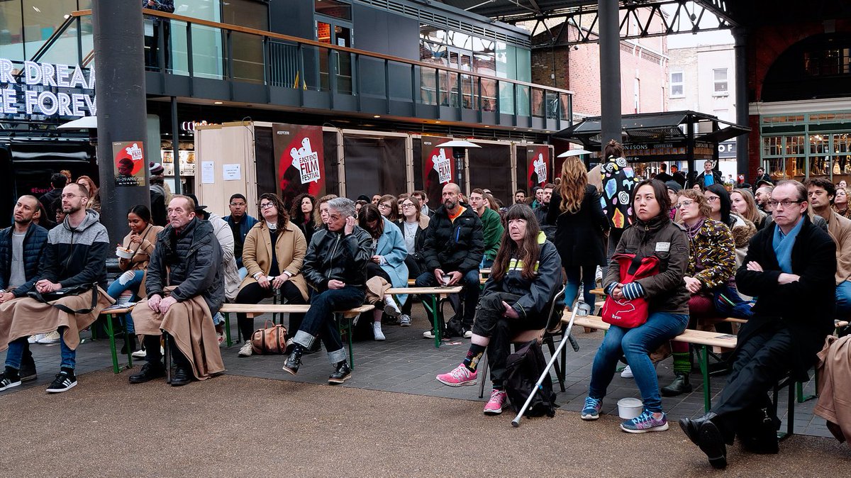 simonsavory's tweet photo. Great turnout at @oldspitalfields last weekend for NQV: The 36th Parallel @EastEndFilmFest despite the chill. Important films deserve exposure #NewQueerVisions https://t.co/wrXlqkvNGw #queer #shortfilm #LGBT https://t.co/q1XQ2USa0F