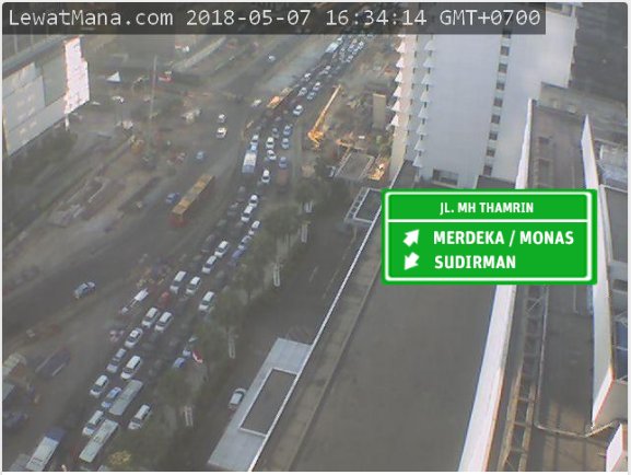 lewatmana's tweet photo. 16:33 Jalan MH Thamrin dari Sarinah menuju Semanggi macet, sebaliknya macet sampai Bundaran HI.

#JKTP (via H1) https://t.co/sKDxr0MwoX