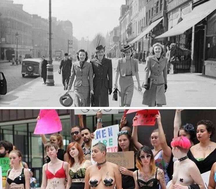 Abdulla61749228's tweet photo. This is what feminism had turned women into, from good mothers to brainless animals. https://t.co/suR3szKjZj