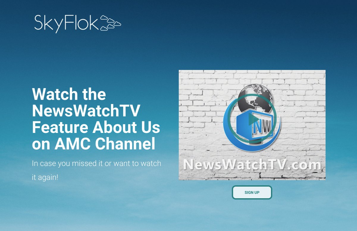 ChocolateCloudA's tweet photo. 80 minutes to go for our product @SkyFlok to be on @newswatchtv on @AMC_TV 7am EST and & PST - Don't miss it! #newswatchtv #technews #innovation #techshow #newsshow #techreviewshow #consumernews #SmallBusiness #GDPRready #privacymatters #Cloud #multicloud #privacy #smallbiz #RLNC https://t.co/ng5Y86nEeO