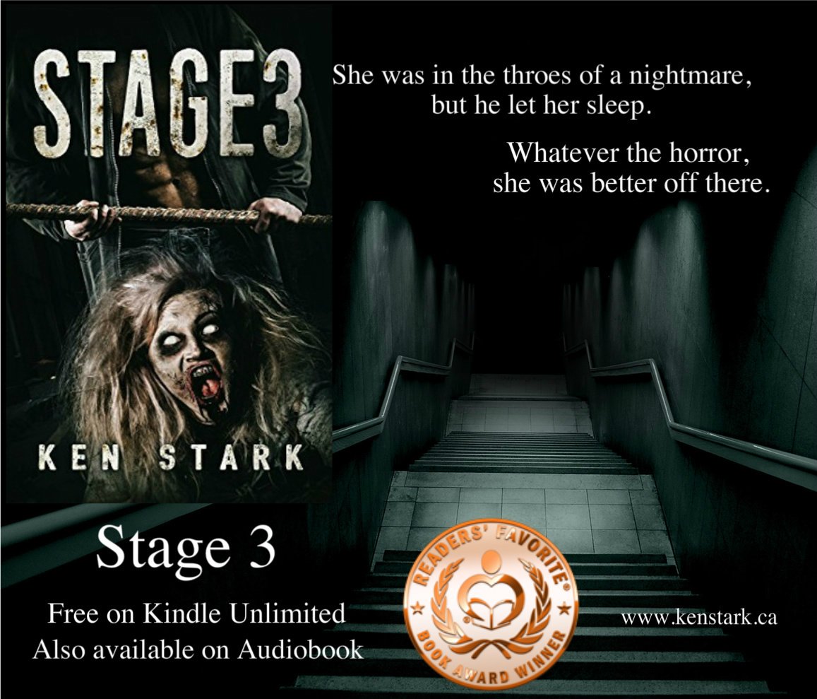 The past was gone and the future was a lie. All they had was now, from one frantic heartbeat to the next.

amazon.com/dp/B01CYITYOS
#horror #zombie #apocalypse #survival #thriller #series 
#ReadersFavorite 
Read #Stage3 for #FREE on #KindleUnlimited