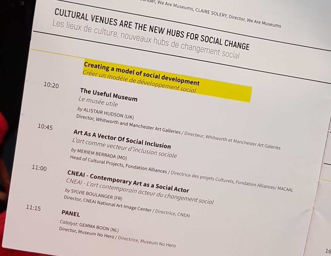 How can a museum serve its communities? How can we create a model of social development? Let's start with our first session  and find out! #WAM18
