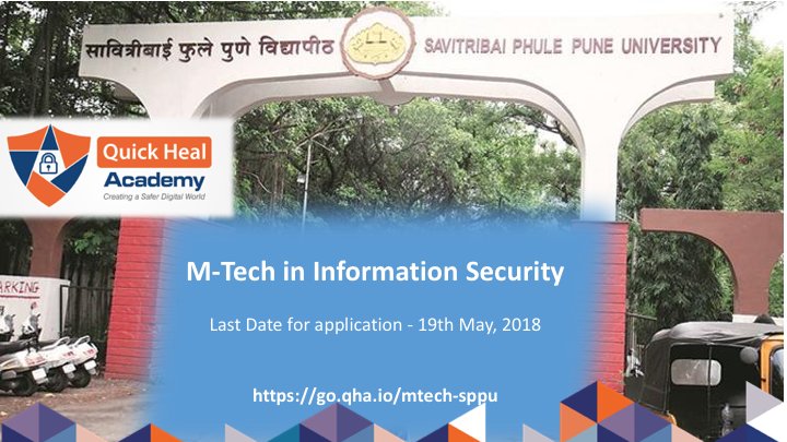 AcademyQH's tweet photo. Our 2nd batch of M-Tech in Information Security with Pune University is starting soon. 

Last date of application - 19th May 2018. Checkout https://t.co/NwXxn2qx5j for details https://t.co/a50YXW12TA