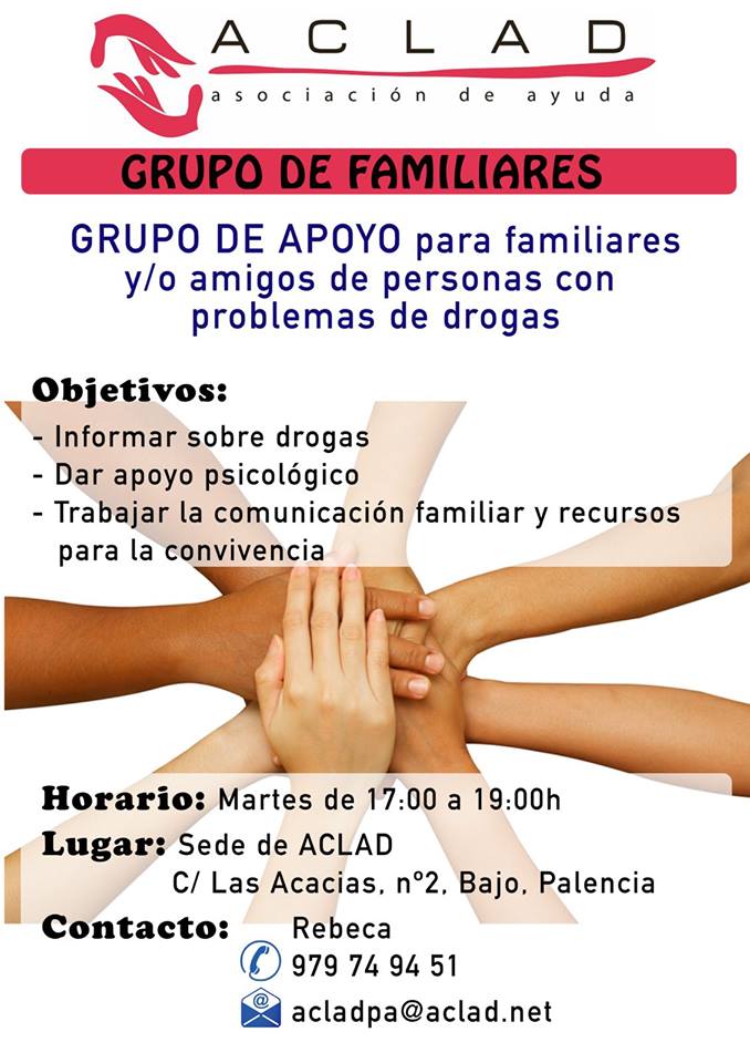 aclad_ong's tweet photo. ✔️'Grupo de Apoyo para familiares y amigos de personas con problemas de #drogas'.
📍#Palencia
📆Mañana, martes 8 de mayo.
¡Conoce los beneficios que entraña esta dinámica!
¿En qué consiste? 🔗https://t.co/mkXM9kqkJu
#Aclad, #Psicología, #GrupoDePadres https://t.co/P2AY4qpAjT