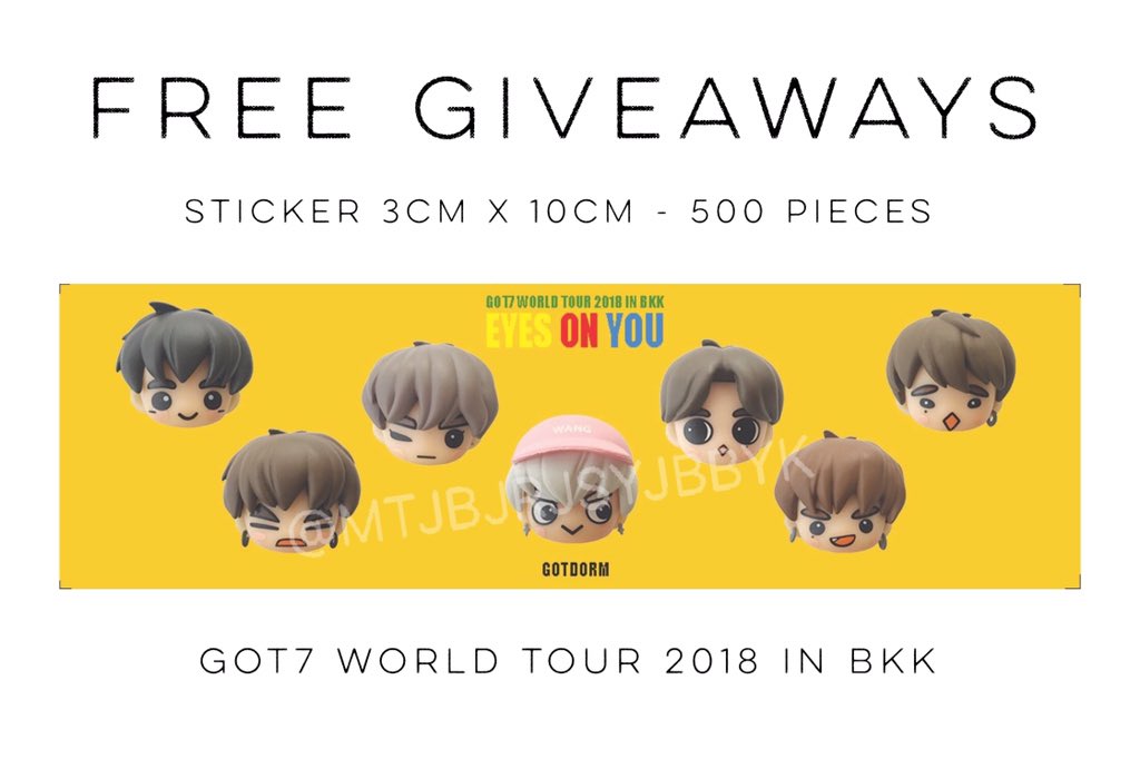 mtjbjrjsyjbbyk's tweet photo. แจกสติกเกอร์เด็กๆหอกัซอันเล็กๆ น่ารักๆ 500 ชิ้นหน้าคอนนะคะ วันไหนที่ไหนเดี๋ยวบอกอีกทีนะ 😆😆 #GOT7WorldTour2018InBangkok #got7 #gotdorm #หอกัซ https://t.co/dkCS6Qn4B8
