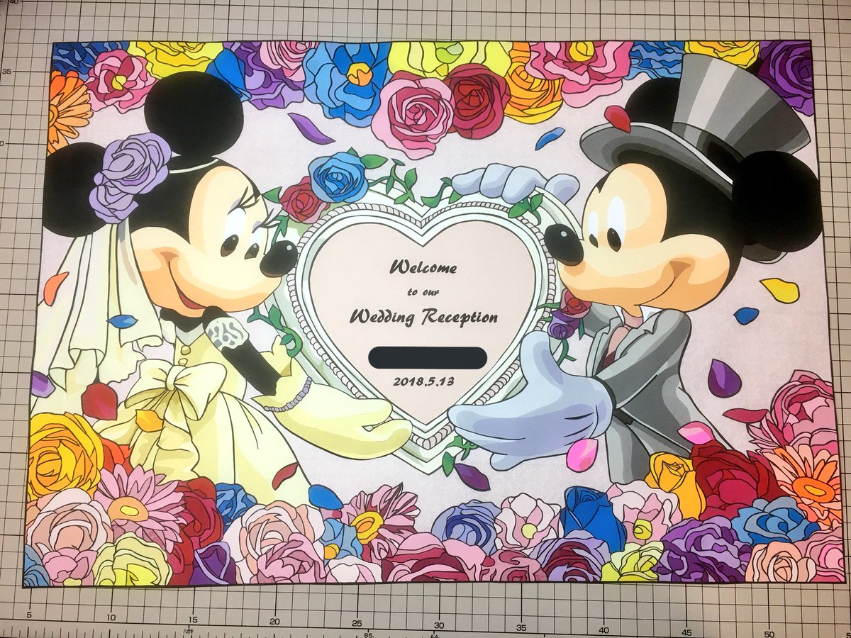 くろね ぼちぼち切り絵再開中 依頼でミッキーミニーのウェルカムボードを切り絵で作りました 制作期間約2ヶ月 納期前日に完成 褒めていただくととても嬉しいです Happy Wedding 切り絵 ディズニー ウェルカムボード 結婚式