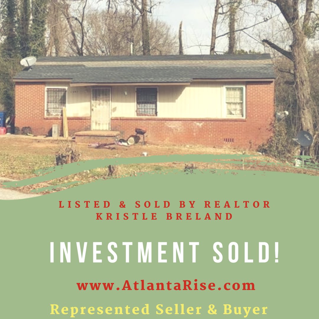KristleBreland's tweet photo. 💥SOLD💥 Represented #Seller & #Investor #Buyer in this transaction. #AllCash #QuickClose big thank you to Dave Merino with #MerinoAndAssociatesLLC for a #SmoothClosing #KWFA #KBRE #Investments #RealEstate #Flip #Hold #Atlanta https://t.co/cvtkmNKIfh