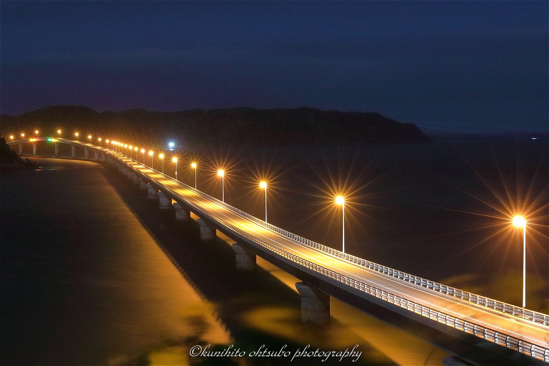 Kunihito Ohtsubo Night Of The Tsunoshima Ohashi 角島大橋の夜景 Yamaguchi Japan 東京カメラ部 Nationalgeographic Yourshot Natgeo ナショジオ 500px Canon Pashadelic Tokyocameraclub Camera Kitamura 角島 角島大橋 夜景 山口
