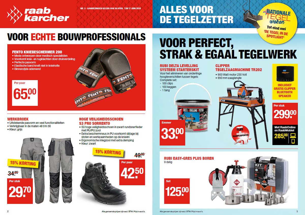 Ook voor de tegelzetter hebben we alles in huis. Profiteer direct van onze acties! >> goo.gl/2a4Z3n 👨‍🔧 #nationaletegelweken