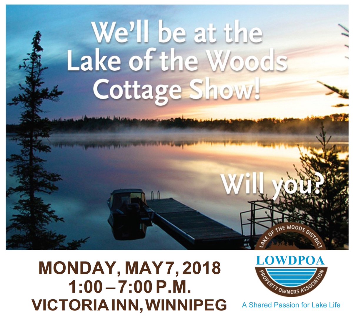 LOWDSAssoc's tweet photo. Show day at #LakeoftheWoods #CottageShow- over 85 exhibitors l at the Victoria Inn (Winnipeg).  Doors open 1-7pm;  show followed by AGM at 7pm.    https://t.co/Pb8ITTCsv4 https://t.co/nuUyMSc3sP