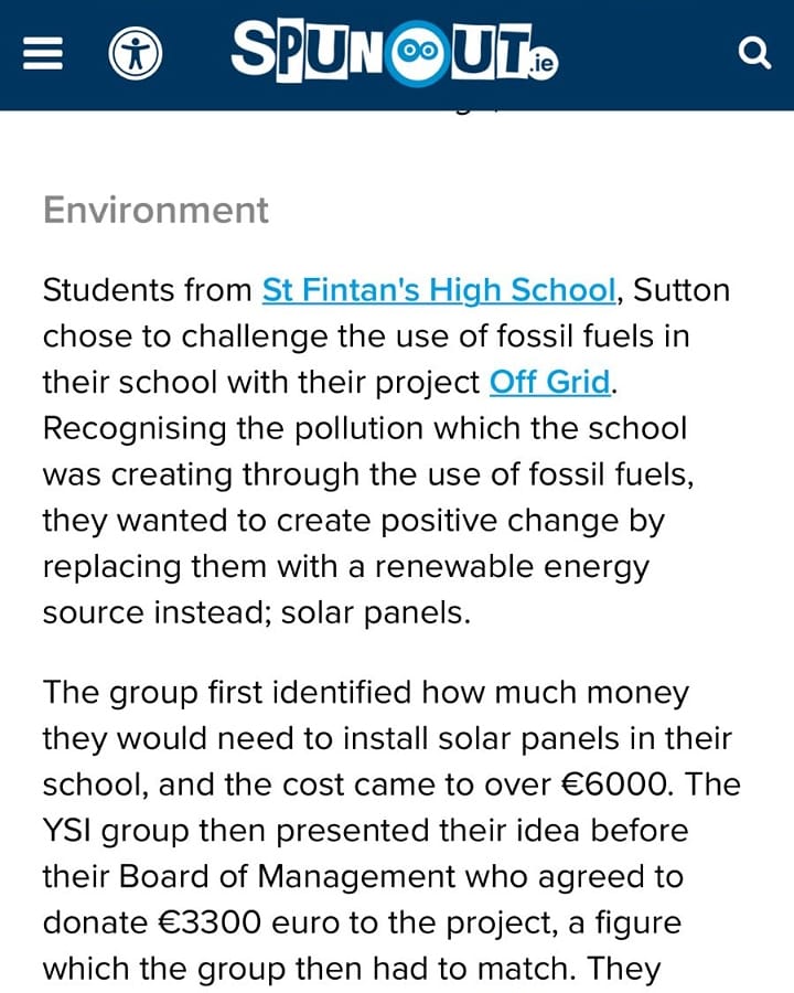 OffGridYSI's tweet photo. Earlier this week we featured on youth news website @SpunOut in an article they wrote about our project!
#ysibigidea #ysi2017 #greenenergy #renewableenergy #offgridysi #solarenergy #solarpanels #offgrid
@ysinow @StFintansHS https://t.co/MzhPuF9jwf