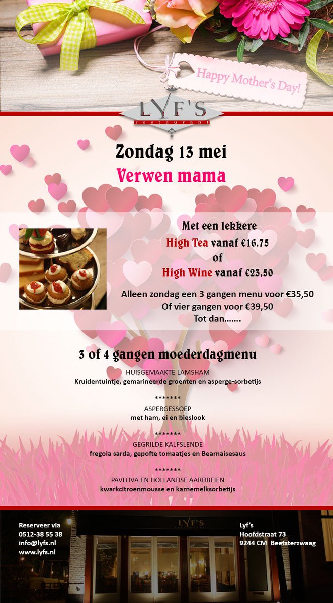 Deel dit bericht en maak kans op een High Tea of High Wine samen met mama op moederdag!