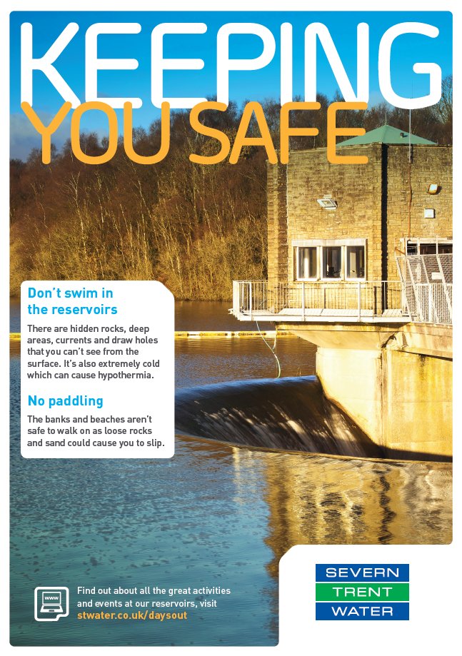 Phew! It's a scorcher! If you're visiting our reservoirs today please don't be tempted to take a dip. The water may look inviting but there are dangerous currents and unseen hazards below the surface. Stay safe and stay out of the water.