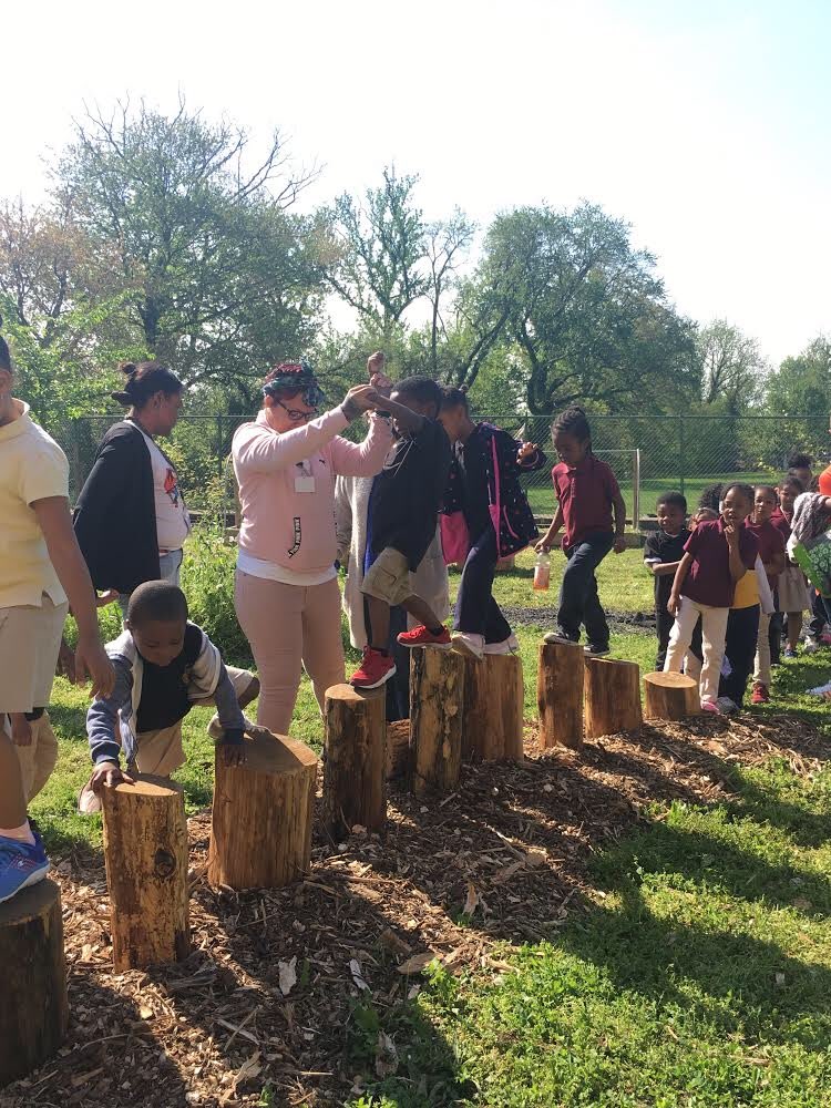 MarylandDNR's tweet photo. We are happy to celebrate the new nature play area at Windsor Hills Elementary in Baltimore City. This Maryland Green School was awarded the first Eco City school certification in Baltimore City today. #wildlifeweek #mdkidsoitdoors #mdgreenschools https://t.co/JcVQk22Bnx