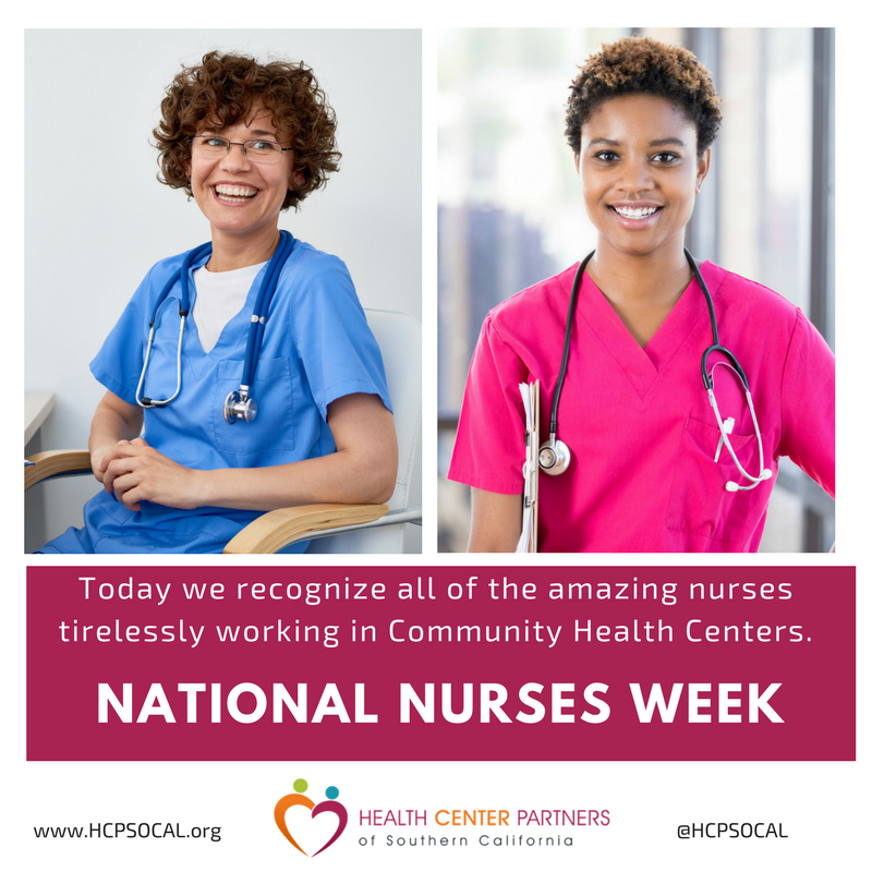 HCPSoCal's tweet photo. Community Health Centers have dedicated, compassionate and hard working nurses! #ValuesCHCs #NationalNursesWeek https://t.co/N3XZLkYtNf