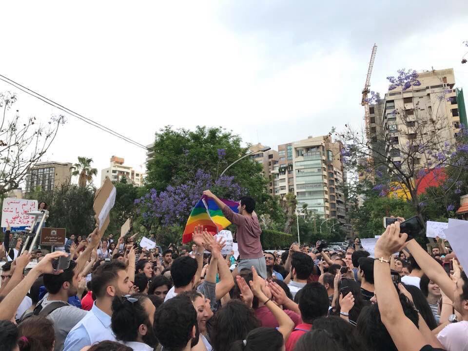 LGBT_Lebanon's tweet photo. #Beirut #LebaneseElections #Lebanon #انتخابات_لبنان #LGBT #RainbowFlag 
Photo credits to: Rana Aaraj https://t.co/DO6lHFKpV3