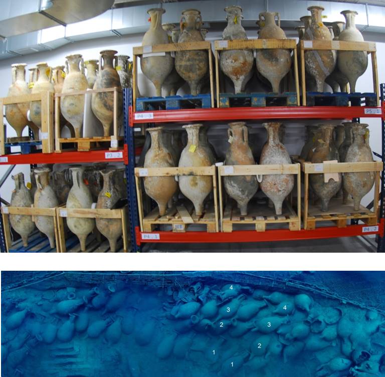 epnetproject's tweet photo. Restoration & storage works of amphorae from Bou Ferrer Roman Shipwreck in Vilamuseu. You can see the amphorae, already restored in museum's lab, in a innovative "natural position" loading and storage system. #EuropeForCulture #ceipac @sirisAcademic @clabbarcelona @BSC_CNS https://t.co/9jiq3Kwmwx