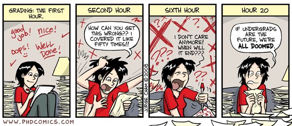 100 reports to mark, 3 hours in and 28oC outside #bankholidaysunshine #phdlife @PHDcomics