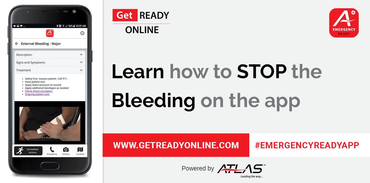GetReadyGlobal's tweet photo. Link immediately to treatment procedures right on the App –Stop the Bleeding. For more information, please sign up for our brochure and intro video https://t.co/xHB5GUj6nt #EmergencyReadyApp #SaveLives #StopTheBleed #NSTBD @StopTheBleed @Sunnybrook @STBCoalition
#EPweek2018 https://t.co/kgncep9kX8
