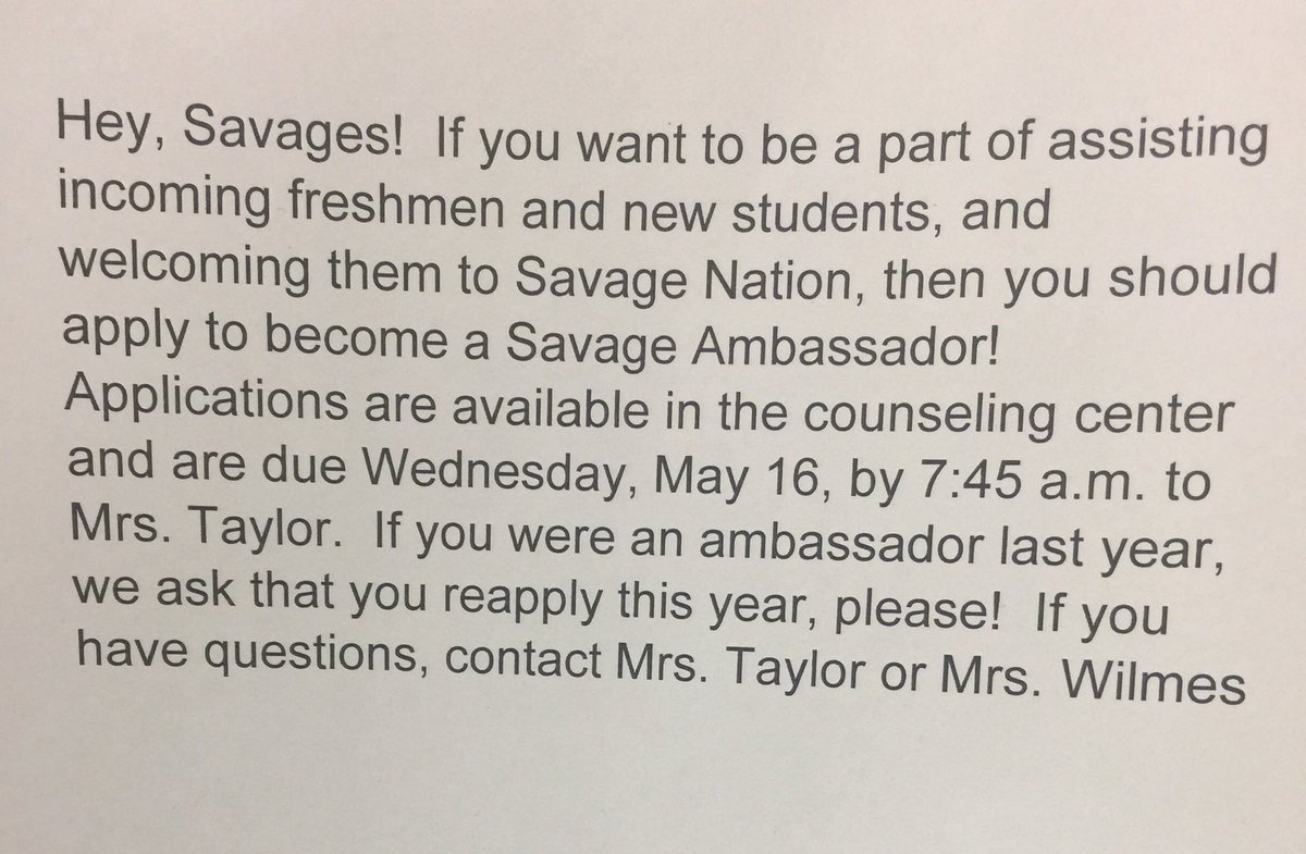 SavageCounselor's tweet photo. Savage Ambassador applications are available! https://t.co/HfhFLIYNBG