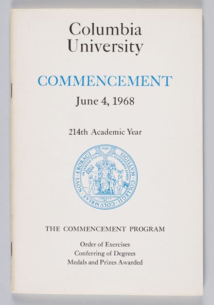 1968CU's tweet photo. Columbia's official Commencement ceremony begins in Cathedral St. John the Divine #CU1968 https://t.co/2SI3tX6dua
