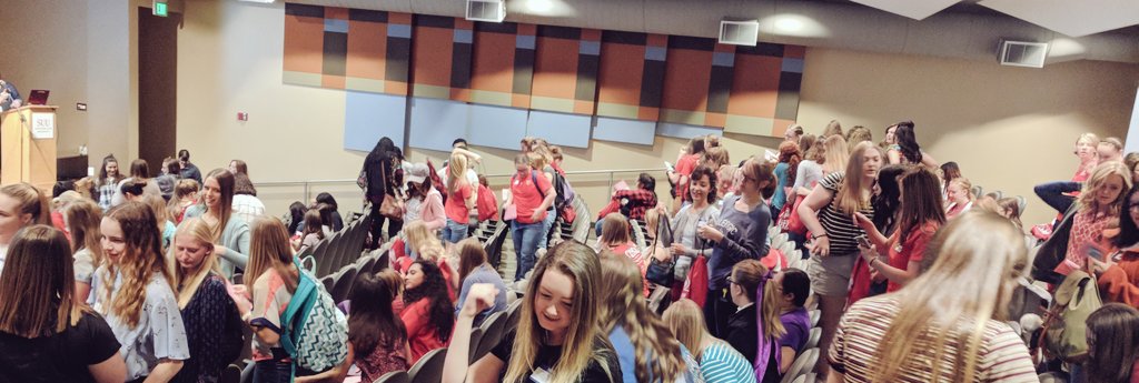 CoryHenwood's tweet photo. Feeling outnumbered at Southern Utah Girls in Tech. Awesome to see so many girls in attendance. https://t.co/nKSmT9ULMc