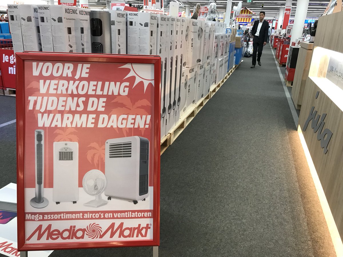 MediaMarkt Arena on Twitter: "#summerfeeling ☀️ - Het kwik stijgt! Is het jouw slaapkamer of zolderkamer al heet? We hebben alweer groot assortiment airco's en ventilatoren staan! #airco #