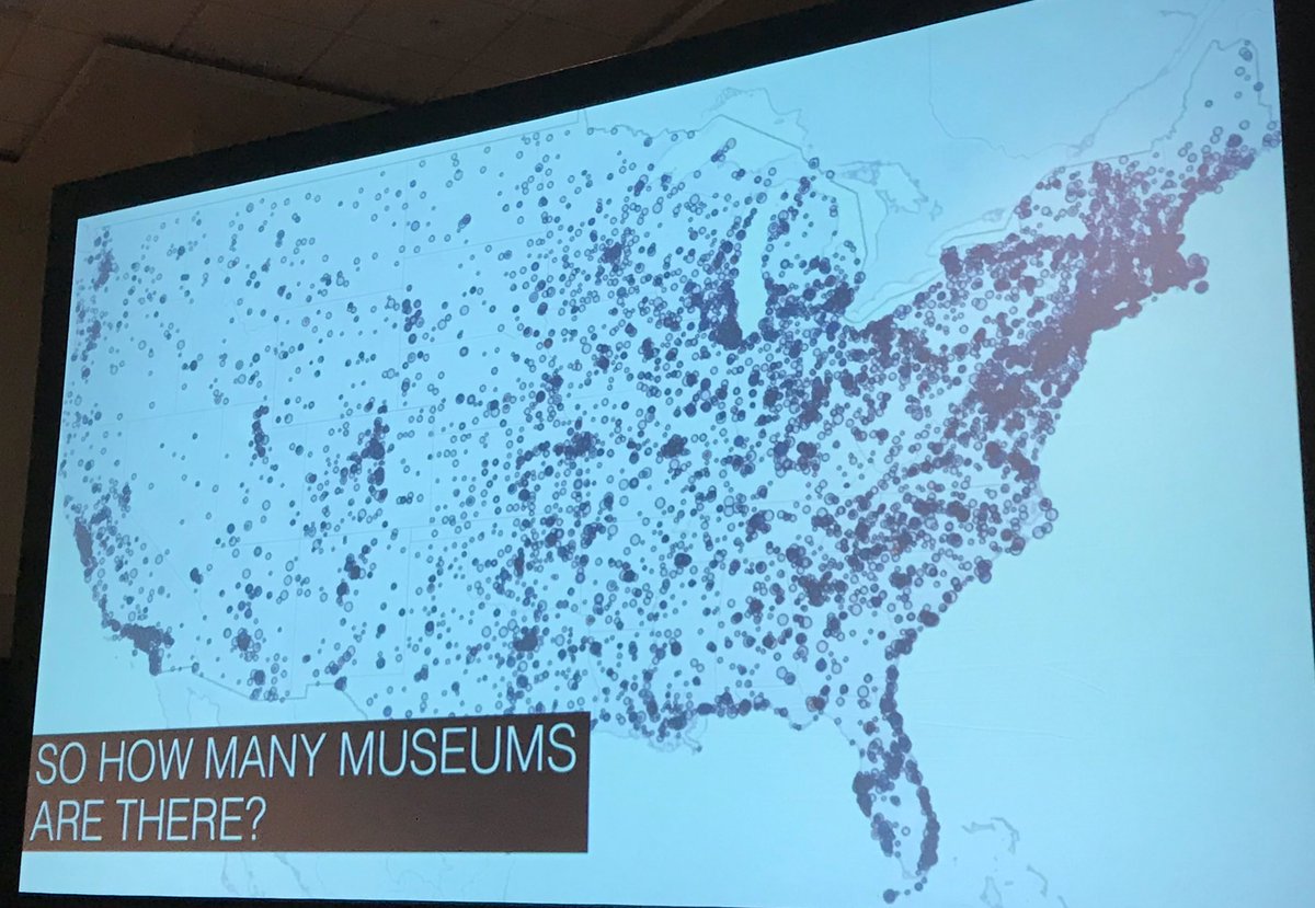 Great map of museum locations across the US! #AAM2018