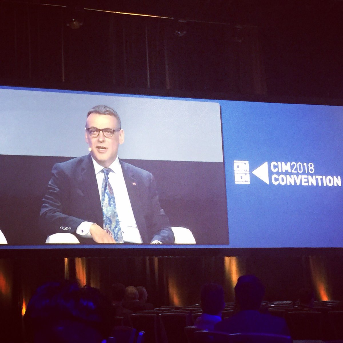 @JohnGBianchini, CEO of @HatchGlobal kicking off the plenary the 120th of CIM. “Thinking differently : a modern approach to mining” #CIMBC18