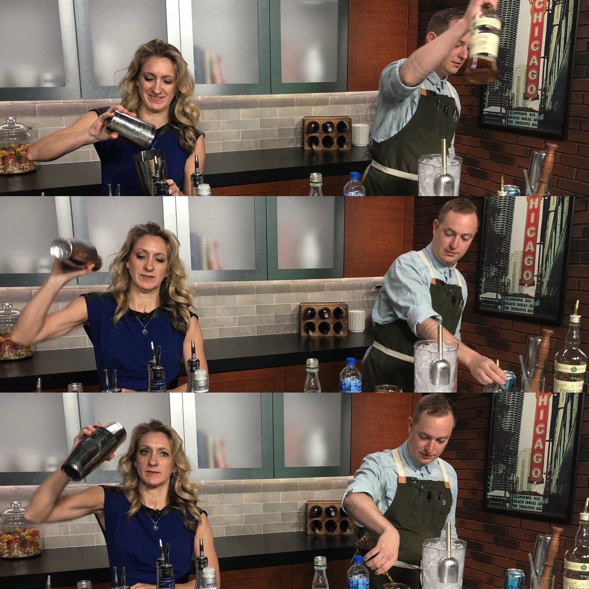kmillerlib's tweet photo. It’s a #BarFightClub in the studio today..... #gin #mezcal and more #cocktails NEXT on @wgnnews @drinkCHIstyle @spoonandstable #TheDrifterChicago @nathanielmpls 🍸🍹🥃 @DIvory_WGN https://t.co/1XyHoPyfP5