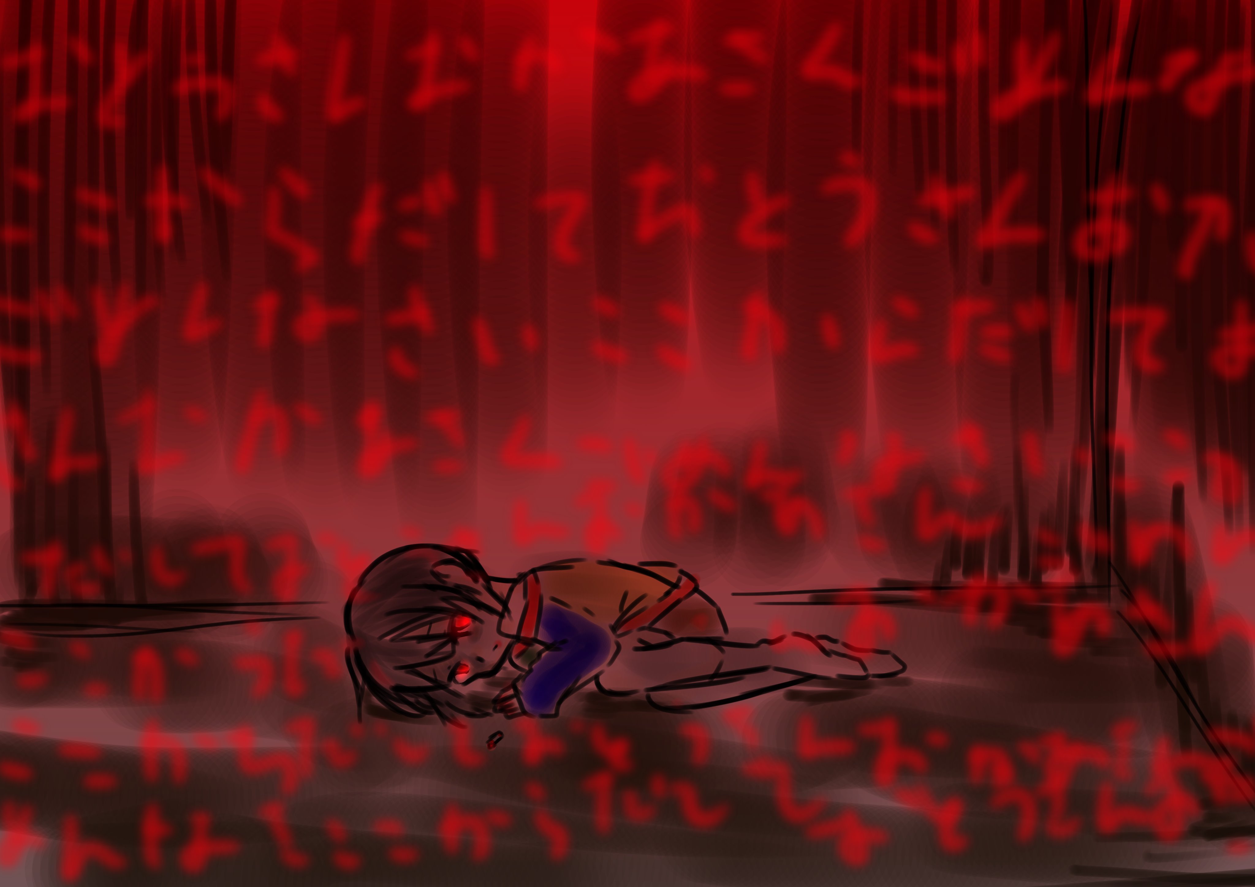 Twitter 上的 ひよこツナマンジュウ 都市伝説版ワンドロ 赤いクレヨン 大遅刻しましたが描きたかったので描きました 彼は大好きな 赤いクレヨンにすべてを込めました T Co W97uagjarm Twitter