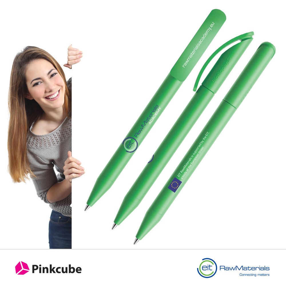 Schön geworden: für <a href="/EITeu/">European Institute of Innovation & Technology</a> Raw Materials in Berlin lieferten wir die neuen Prodir #Werbekugelschreiber, Modell DS3 Biotic: biologisch abbaubarer Kugelschreiber.

Auch Werbekugelschreiber für Ihre Firma bestellen? ➜ pinkcube.de/werbeartikel/b…